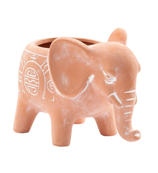 Terracotta Elephant Pot