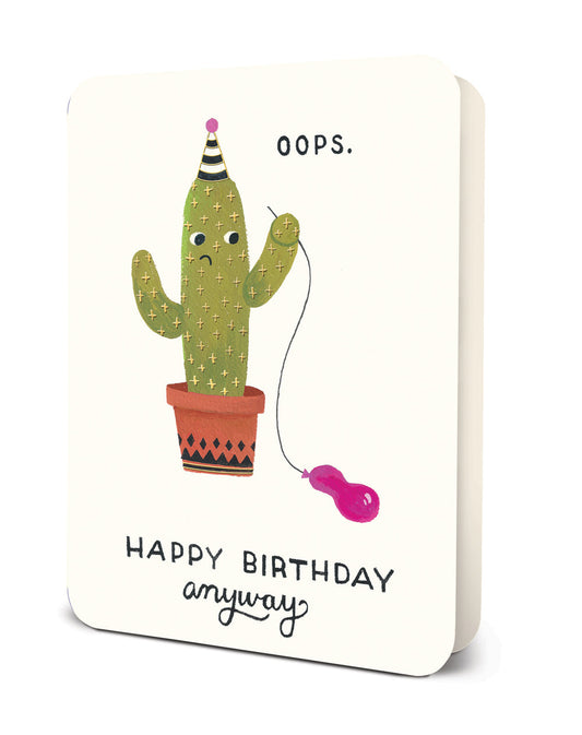 Oops Cactus Deluxe Card